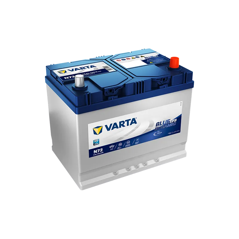 Bateria VARTA BLUE DYNAMIC EFB (S&S) 12V 72AH 760AF 261X175X220 18 +D N72
