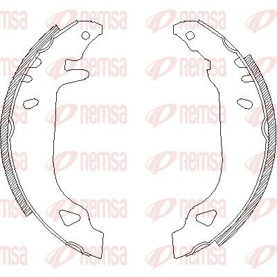 Maxilas de travao REMSA 4179.00 Eixo traseiro