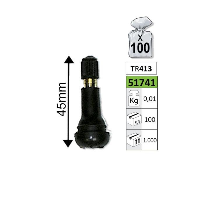 Válvula para Pneu TR413 – 45mm (Unidade)