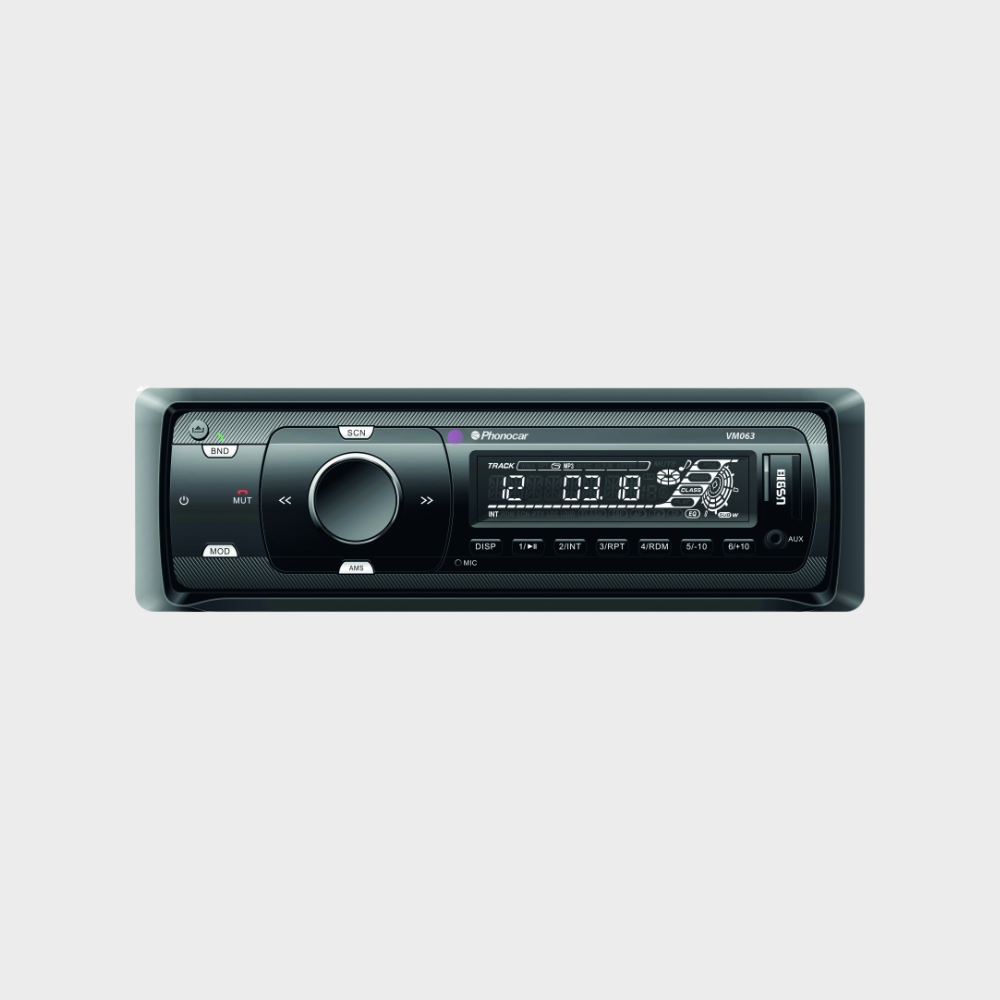 Autorádio USB-SD Receiver 1DIN Deckless com Bluetooth