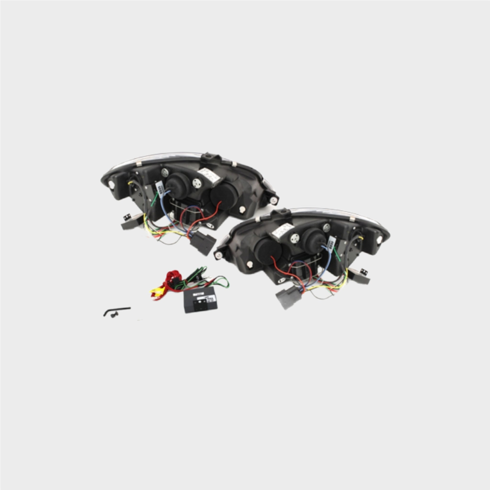 Faróis LED DRL para Seat León 1P / Altea (2009+) – Preto | Luz Diurna R87 | Kit Completo (Recondicionado)