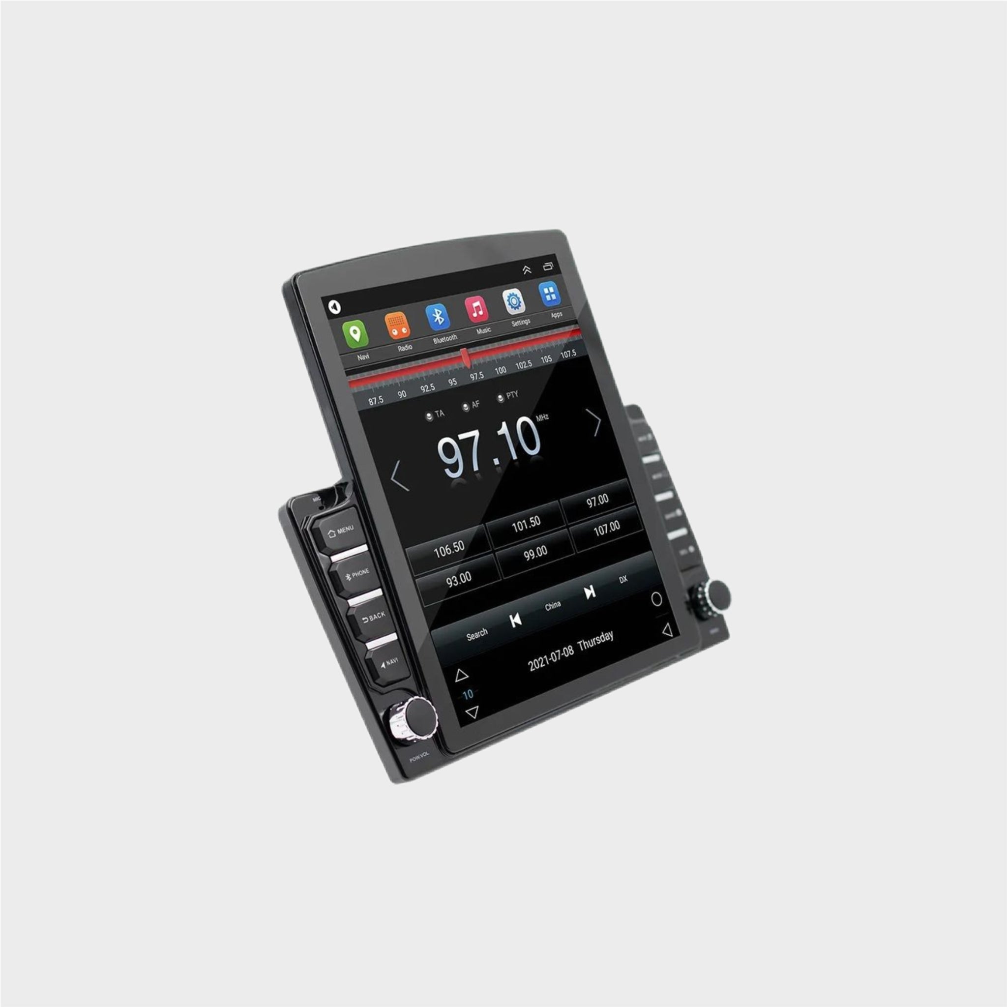 BKAP 9790 "Tesla Style" – Autorádio 1 DIN com Ecrã 9,7" Android 13 CarPlay