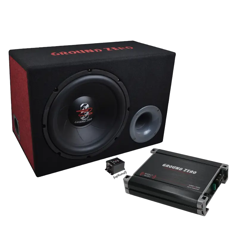 Subwoofer Ativo Vented GZ BASS KIT 12.300X 12? com Amplificador