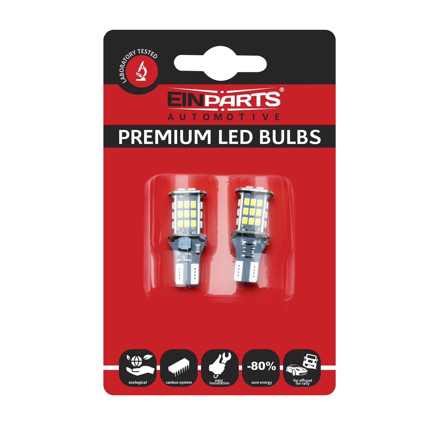 Blister 2PCS Lâmpadas LED W16W T15 30SMD 3020 CANBUS