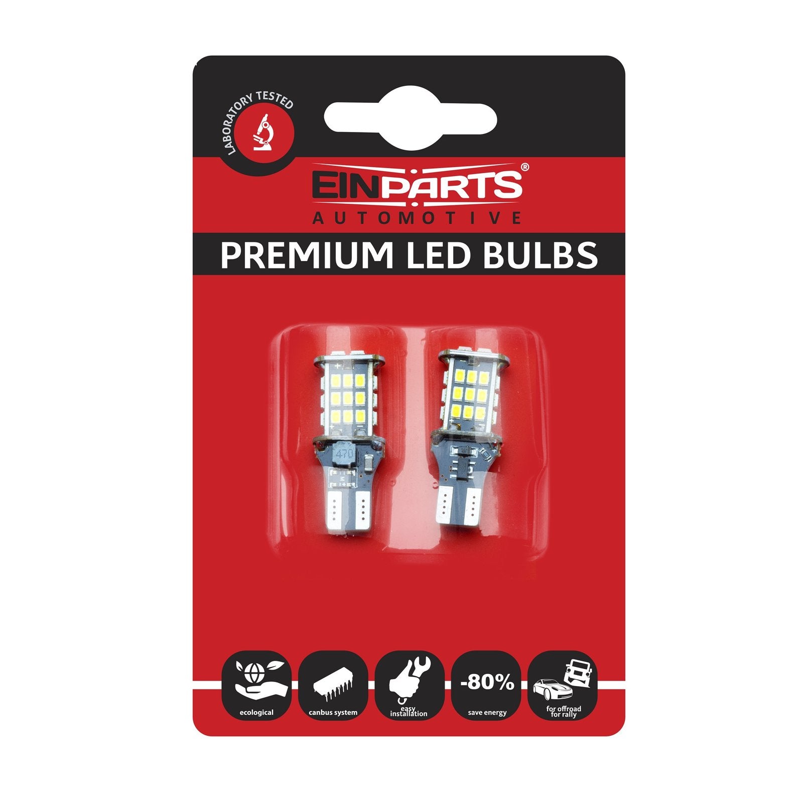 Blister 2PCS Lâmpadas LED W16W T15 30SMD 3020 CANBUS