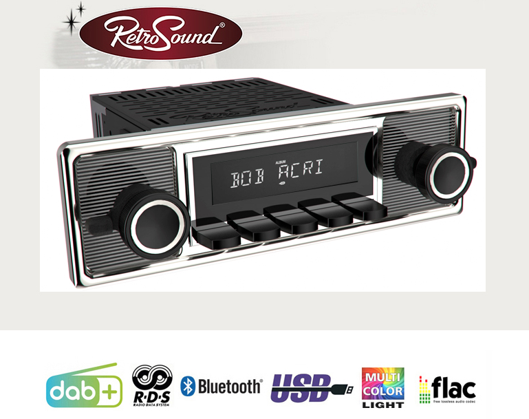 Radio Retrosound "Motor-2DAB" Design "Mexico" RDS USB Bluetooth
