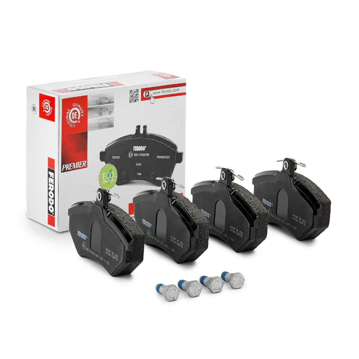 Jogo de Pastilhas de Travão FERODO FDB775 Premier Eco Friction | TRW | R90 | c/Acessórios